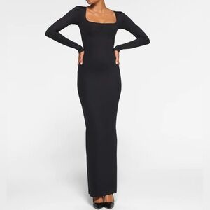 SKIMS Long Sleeve Long Slip Dress